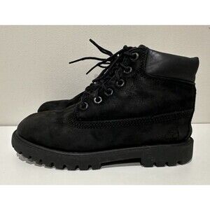 Timberland boys size 12 hiking trail black nubuck boots style 12807